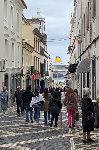 High Street in Ponte Delgada, Azores